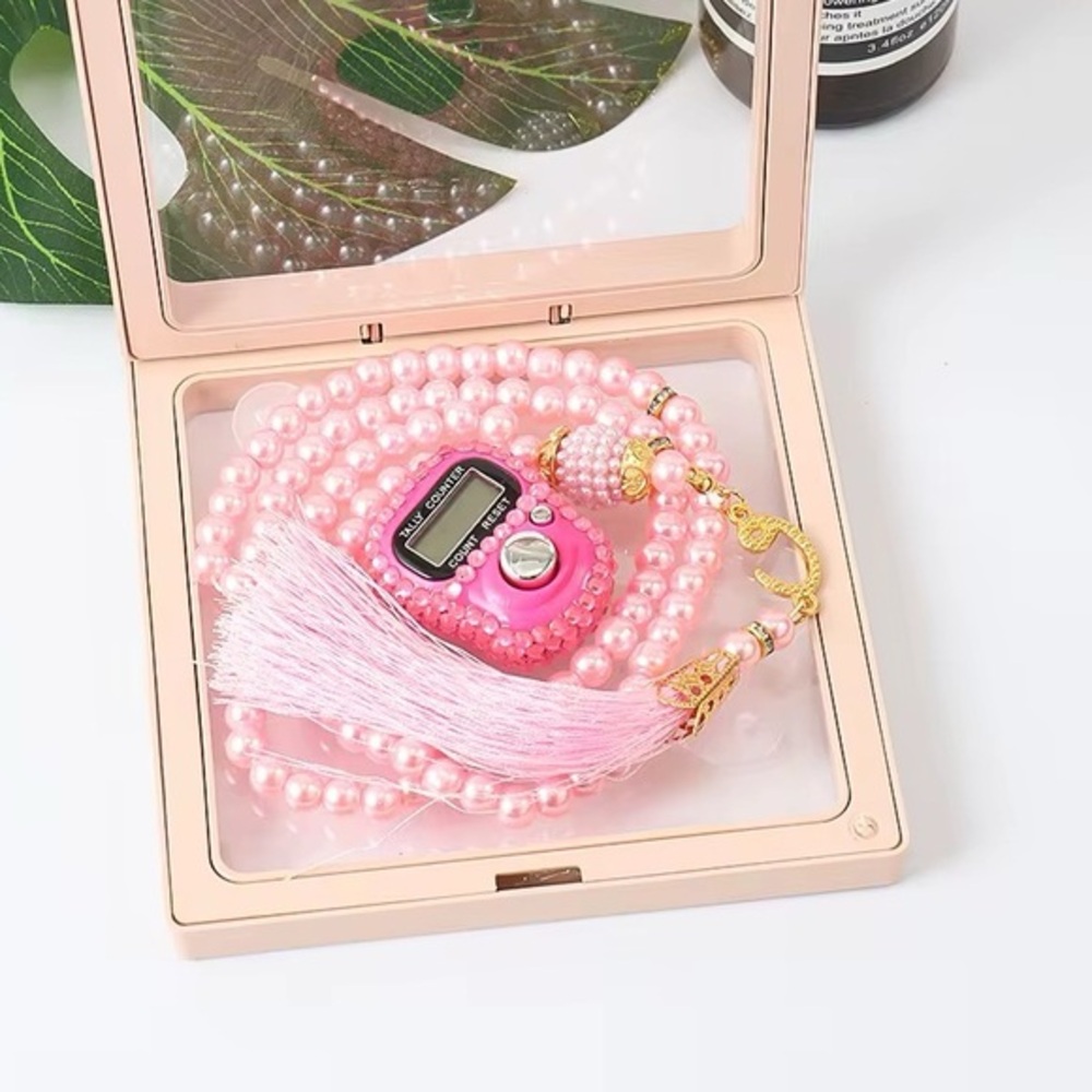 Islamic Prayer Beads & Dhikr Tasbih Counter Set Muslim gift Misbaha meditation